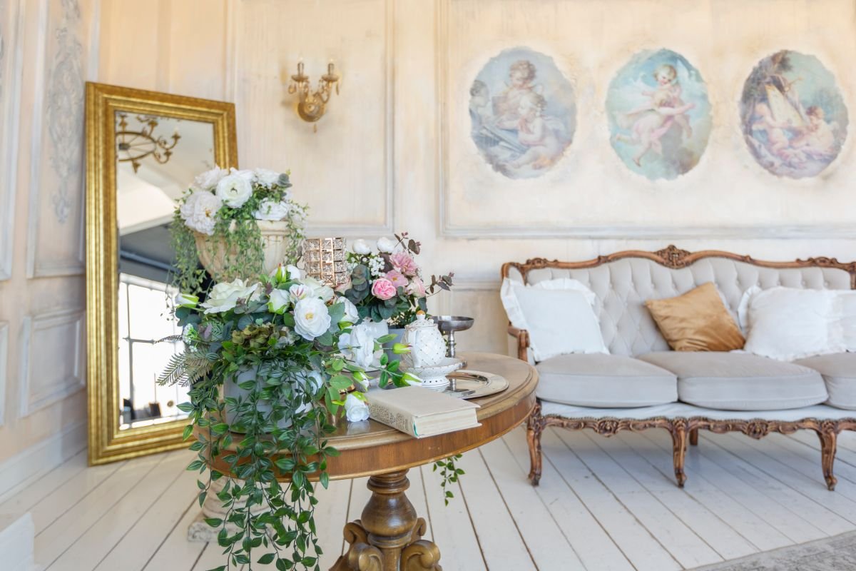 como criar decoração provençal para sala de estar
