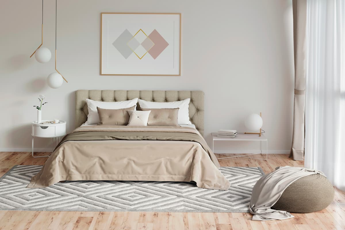 decoração quarto solteiro romântico minimalista