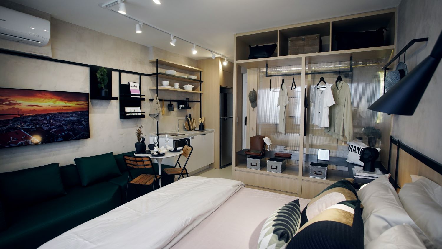 decoração urbana para apartamento estúdio