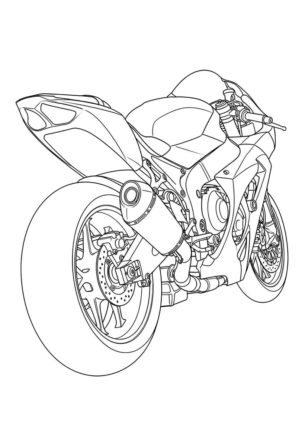 como desenhar moto para pintar