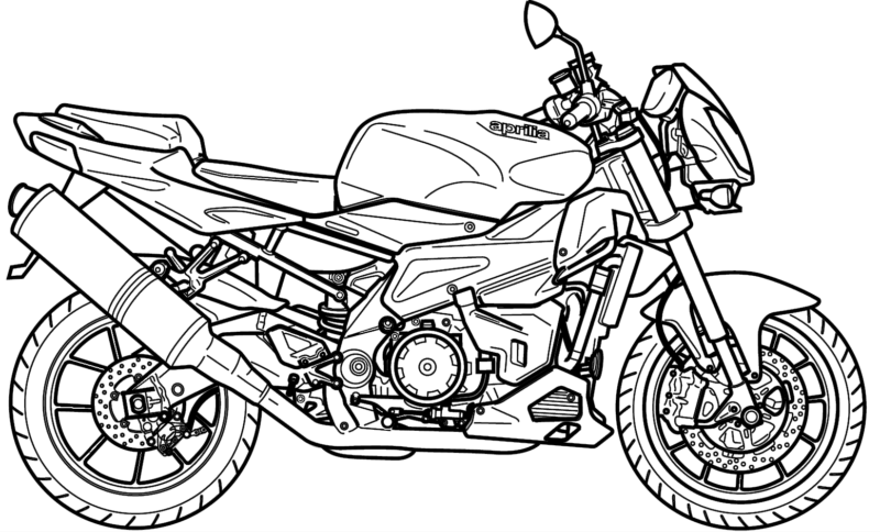 desenhos de motos esportivas para imprimir