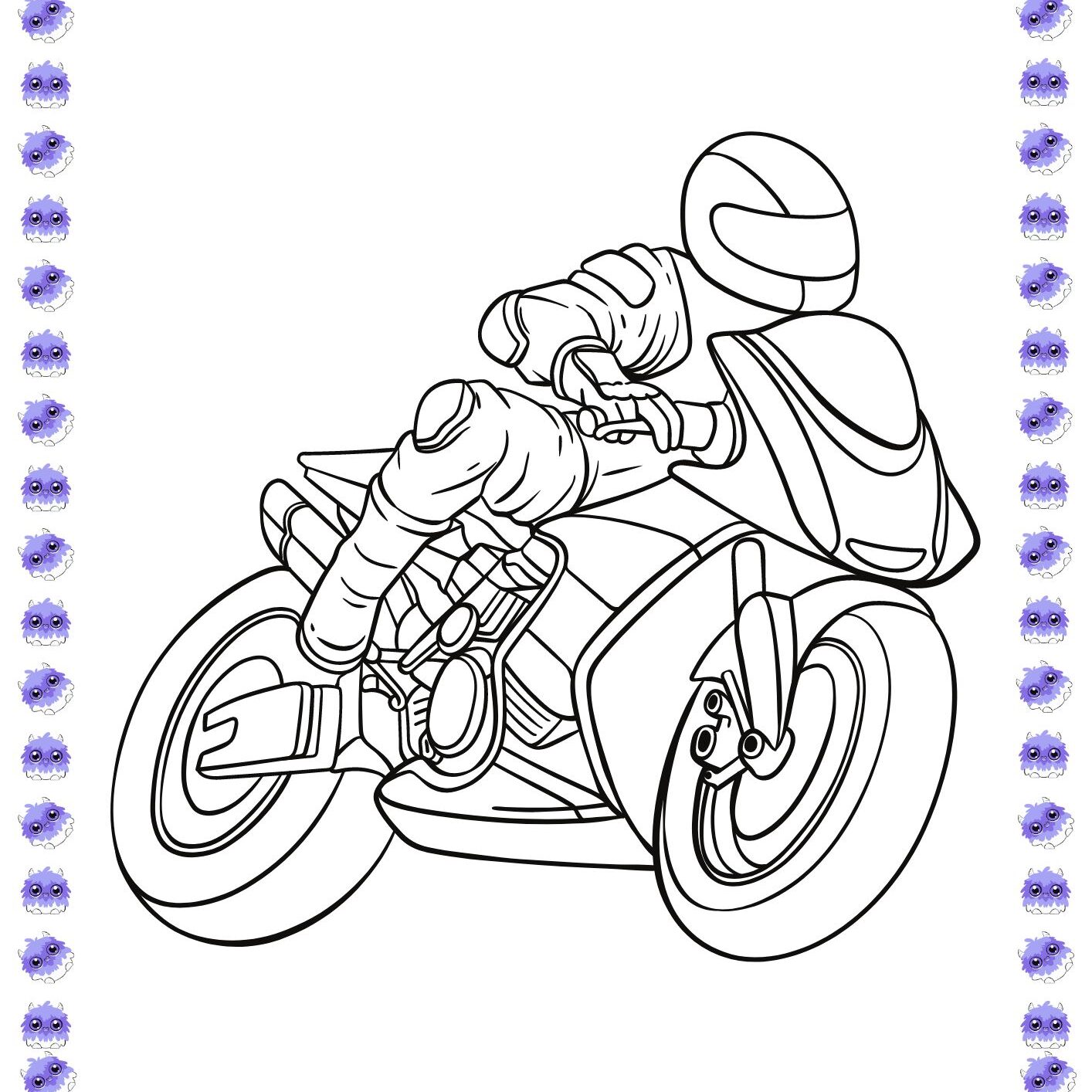 40 Desenhos de Moto para Pintar: Grátis para Imprimir