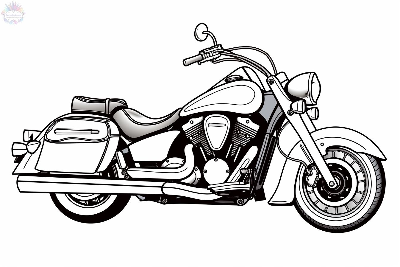 40 Desenhos de Moto para Pintar: Grátis para Imprimir
