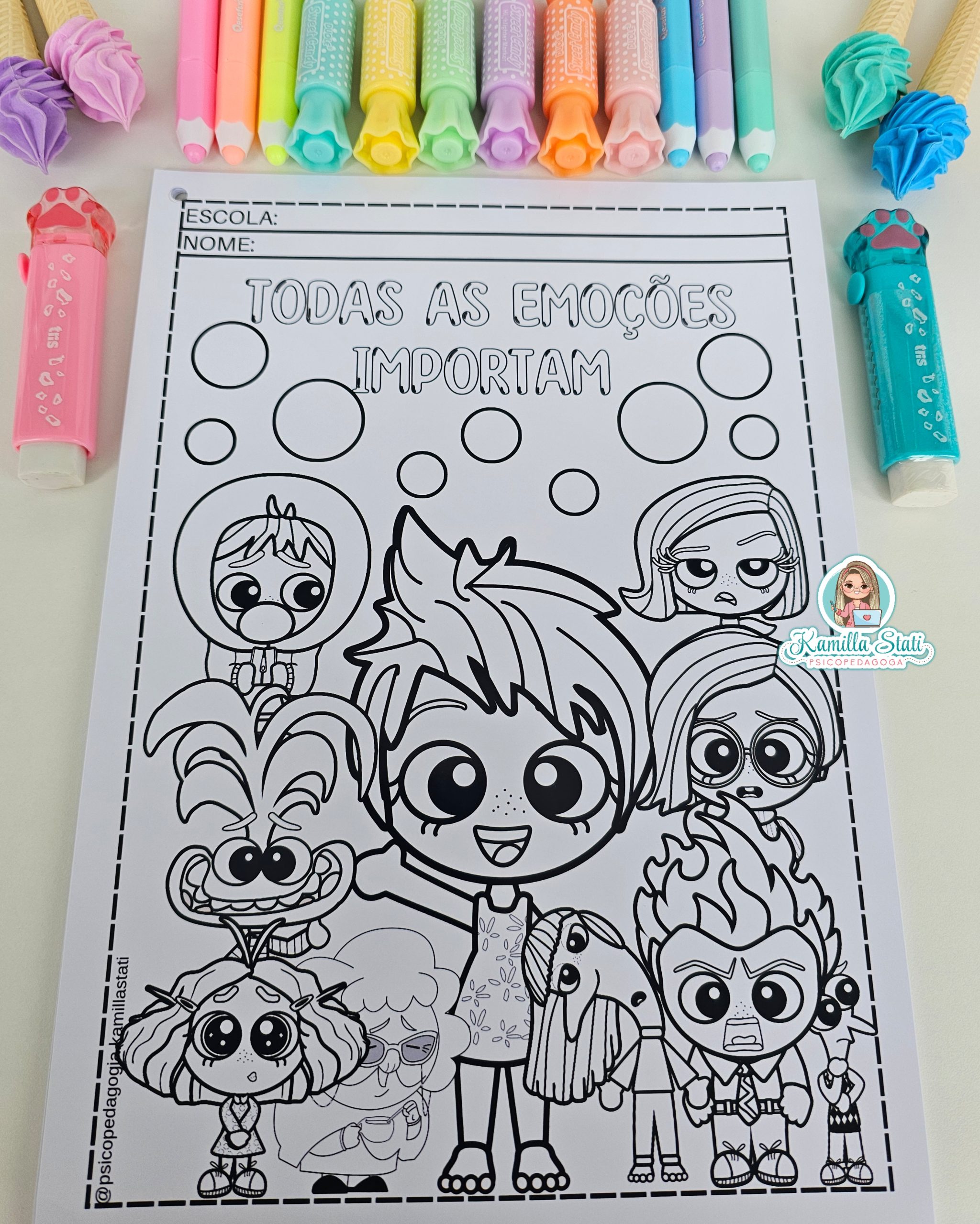 desenhos de sentimentos para imprimir