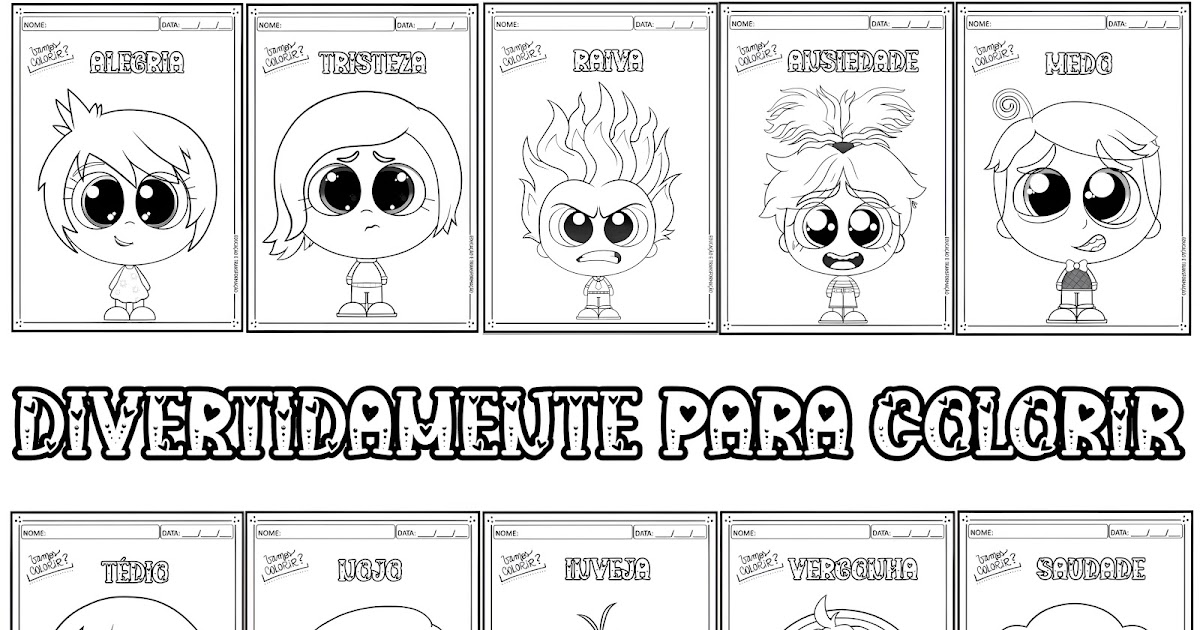 desenhos de sentimentos para imprimir