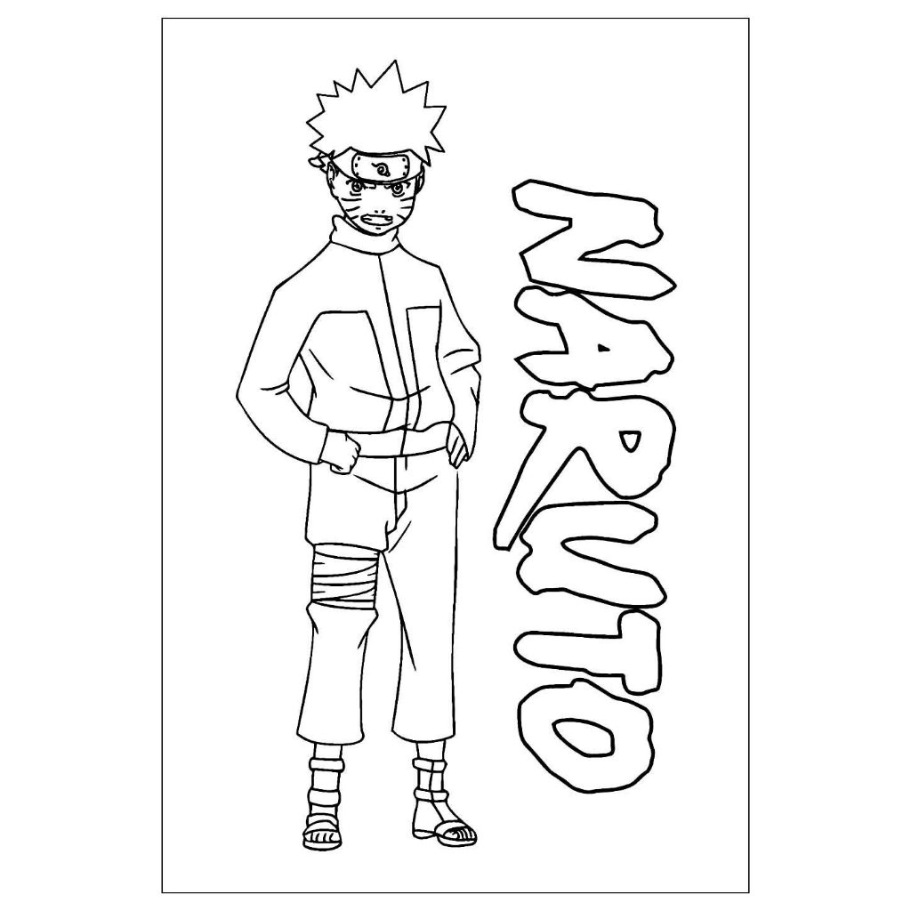 bandana do naruto para colorir