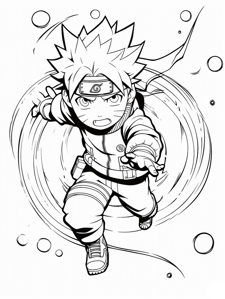 kyuubi desenho para pintar