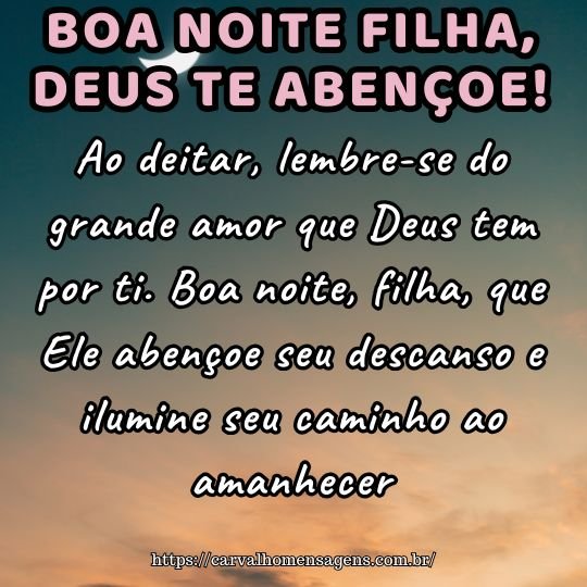 pensamentos de Deus para a noite