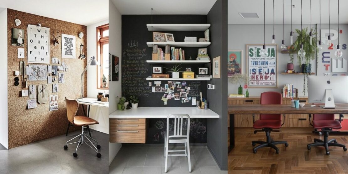 decoração escritório pequeno barato e funcional