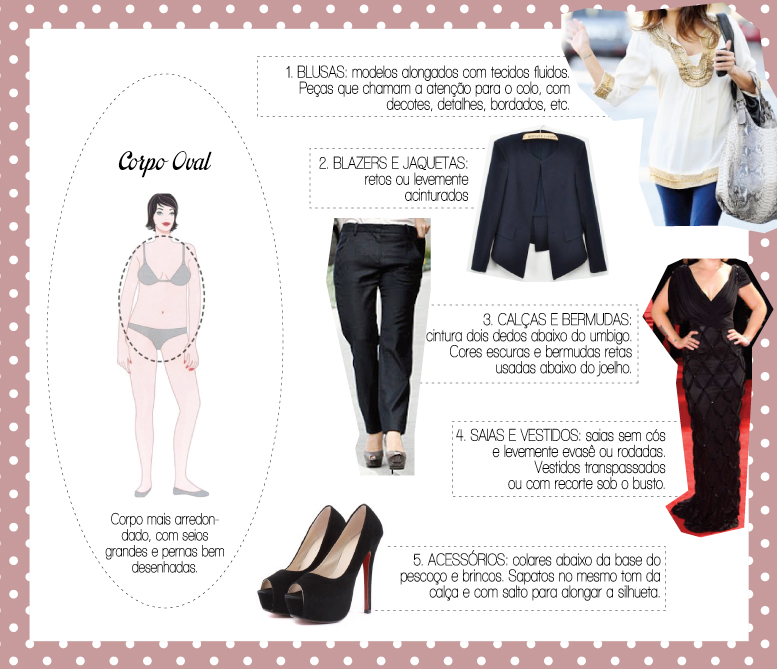 dicas de estilo para corpo tipo oval