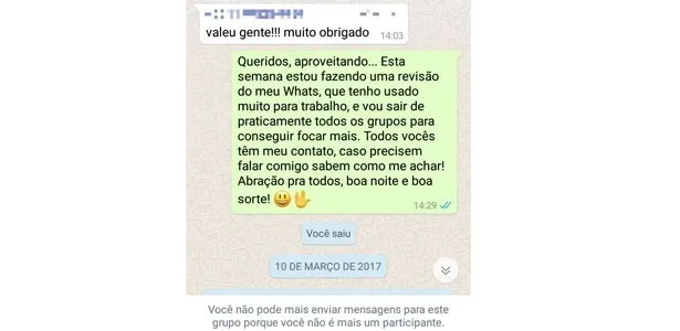 dicas para sair do grupo de whatsapp da empresa elegante