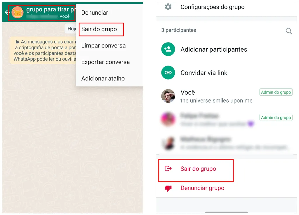 dicas para sair do grupo de whatsapp da empresa elegante