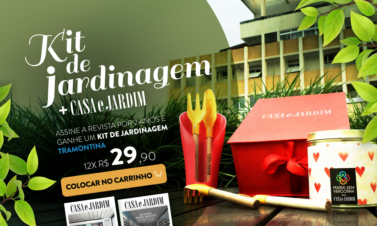 ferramentas de jardinagem entrega