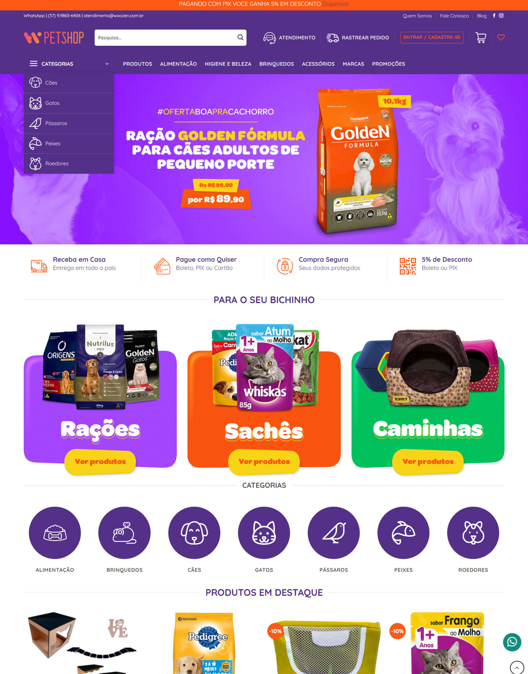 plataforma ecommerce pet shop