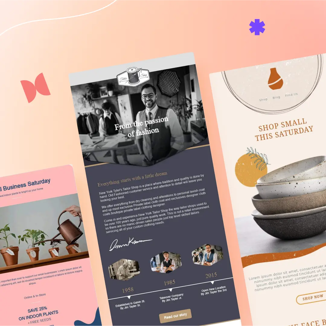 design email marketing vs design site