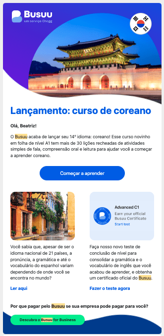 email marketing exemplos