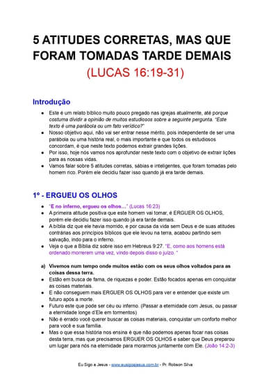 esboços bíblicos para pastores