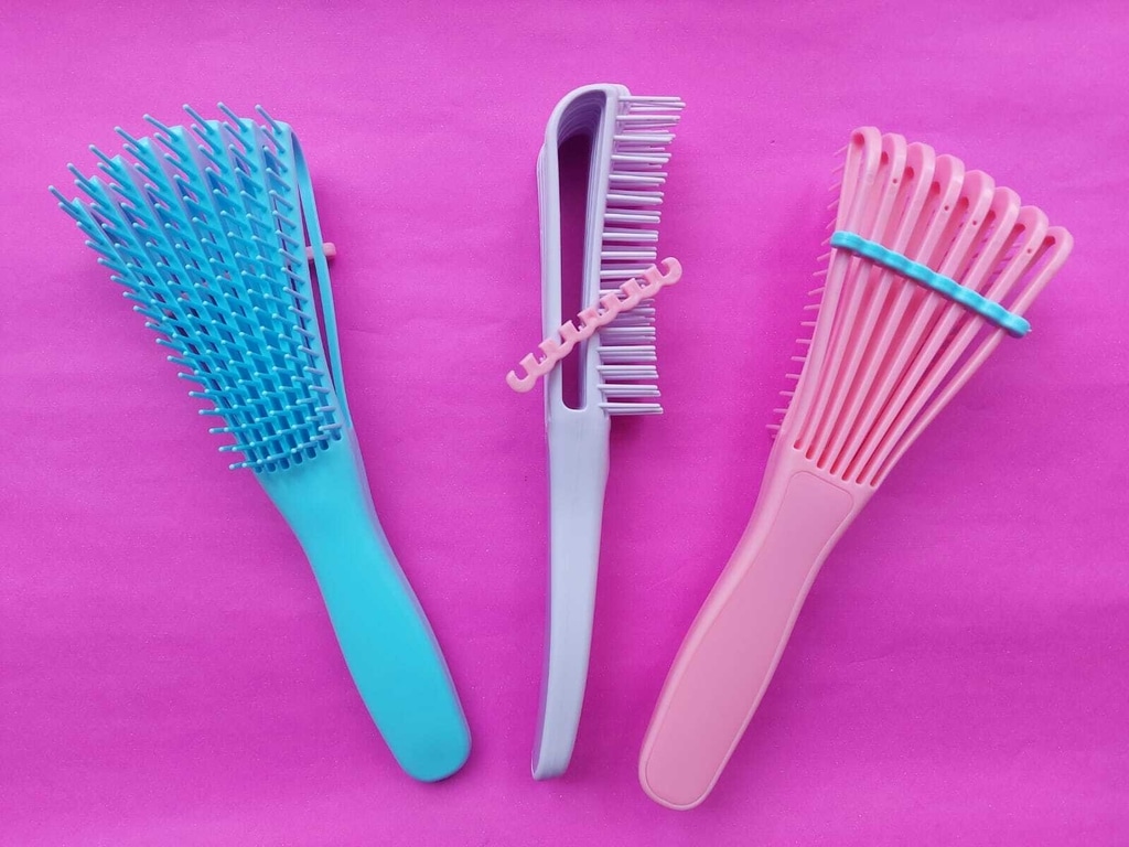 escova polvo para cabelo crespo