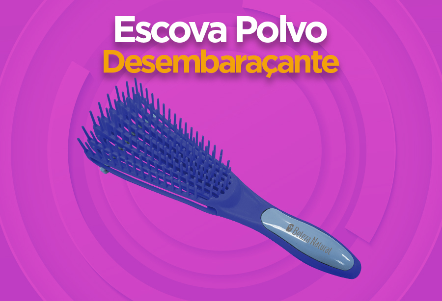escova polvo para cabelo cacheado