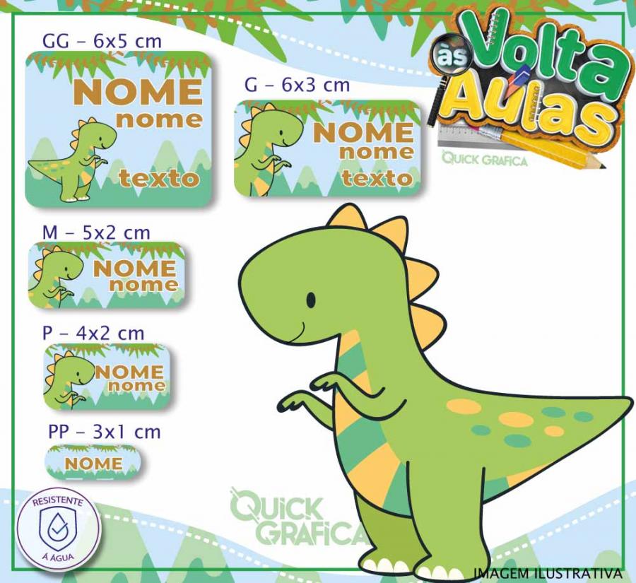 etiqueta dinossauro grátis png