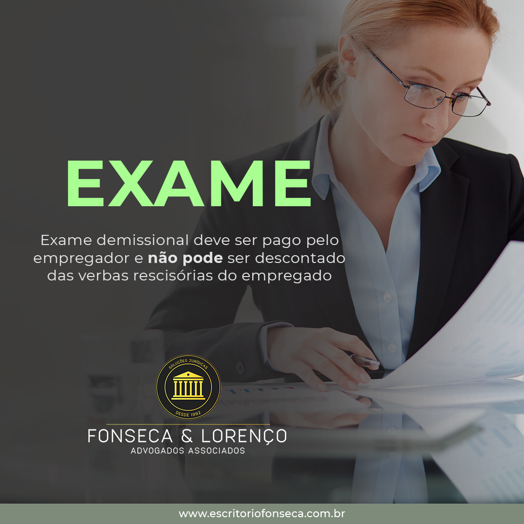 exame demissional quem paga