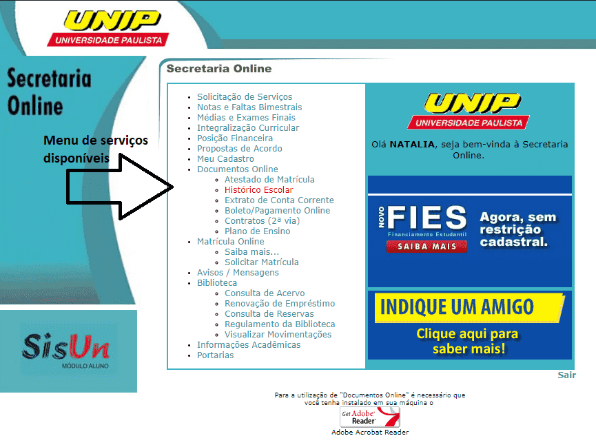 erros comuns login unip ead