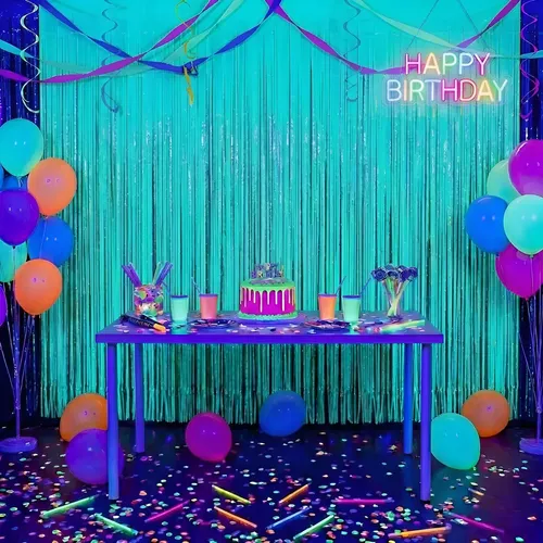 decoração de mesa neon