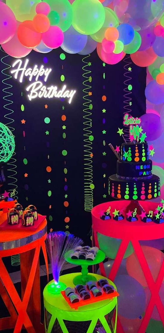 cores neon para decoração