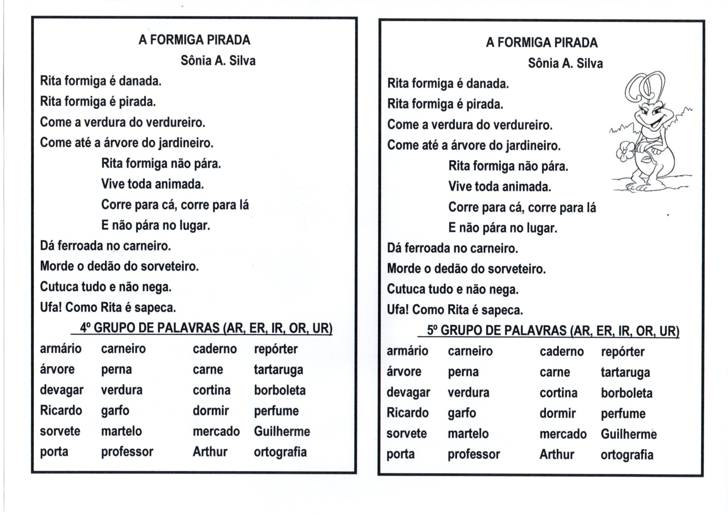 palavras com ar er ir or ur