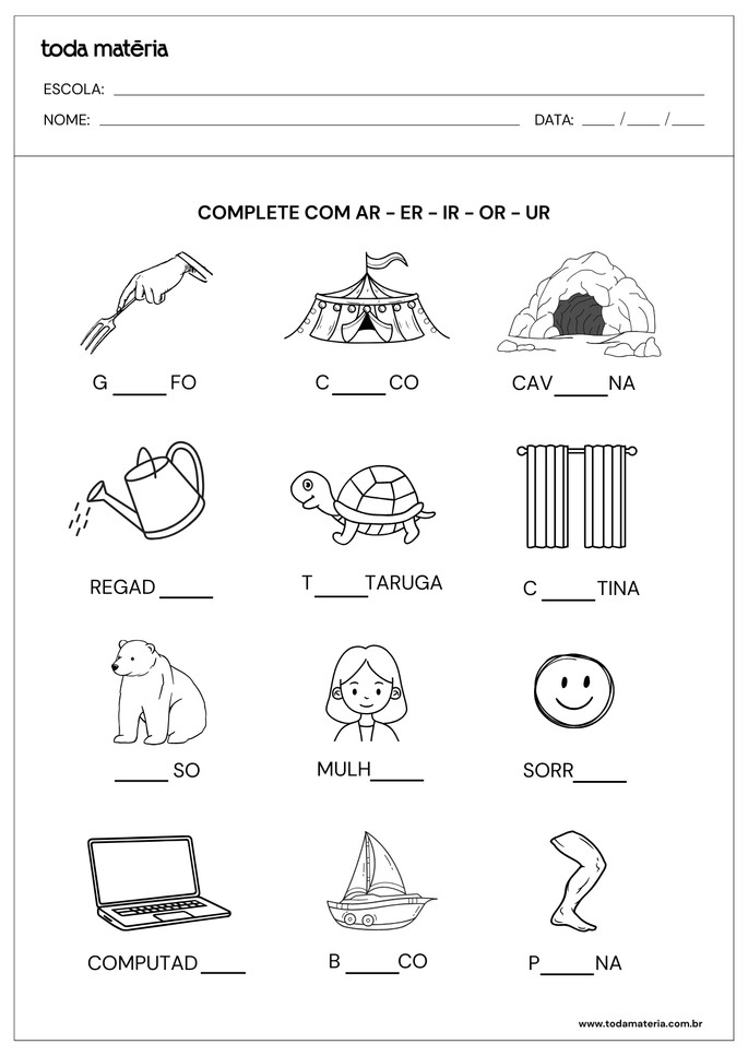 fichas de leitura para educação infantil