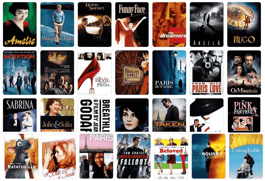 filmes de romance que se passam em paris