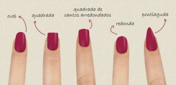unhas quadradas ou amendoadas