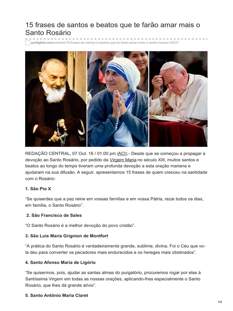 frases de São Padre Pio sobre oração
