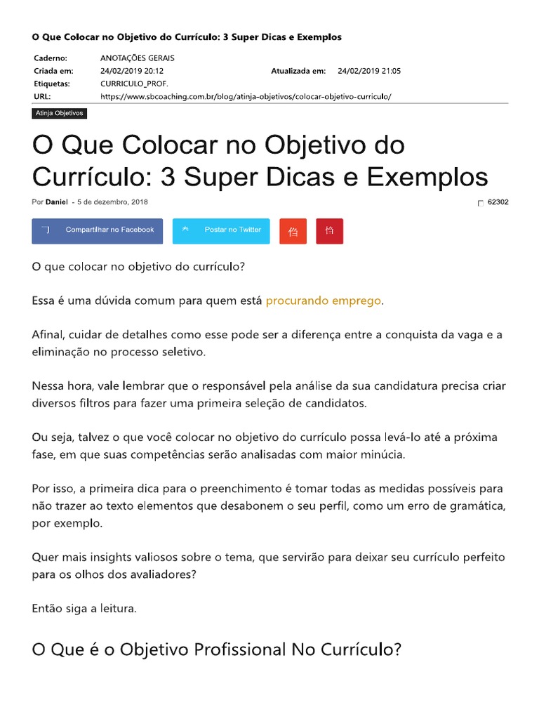 frases para colocar no objetivo do curriculo
