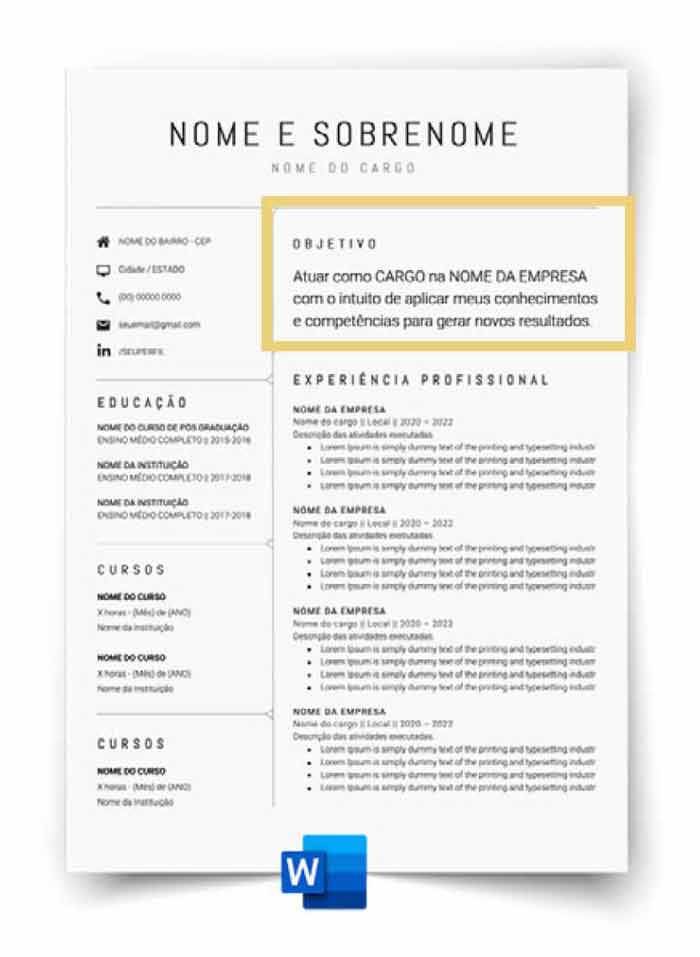 erros comuns ao escrever objetivo de currículo