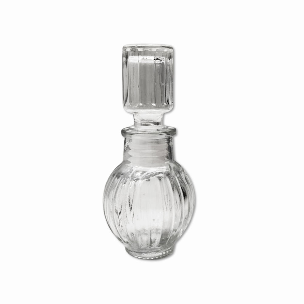 Garrafinha de vidro 50ml tampa rolha