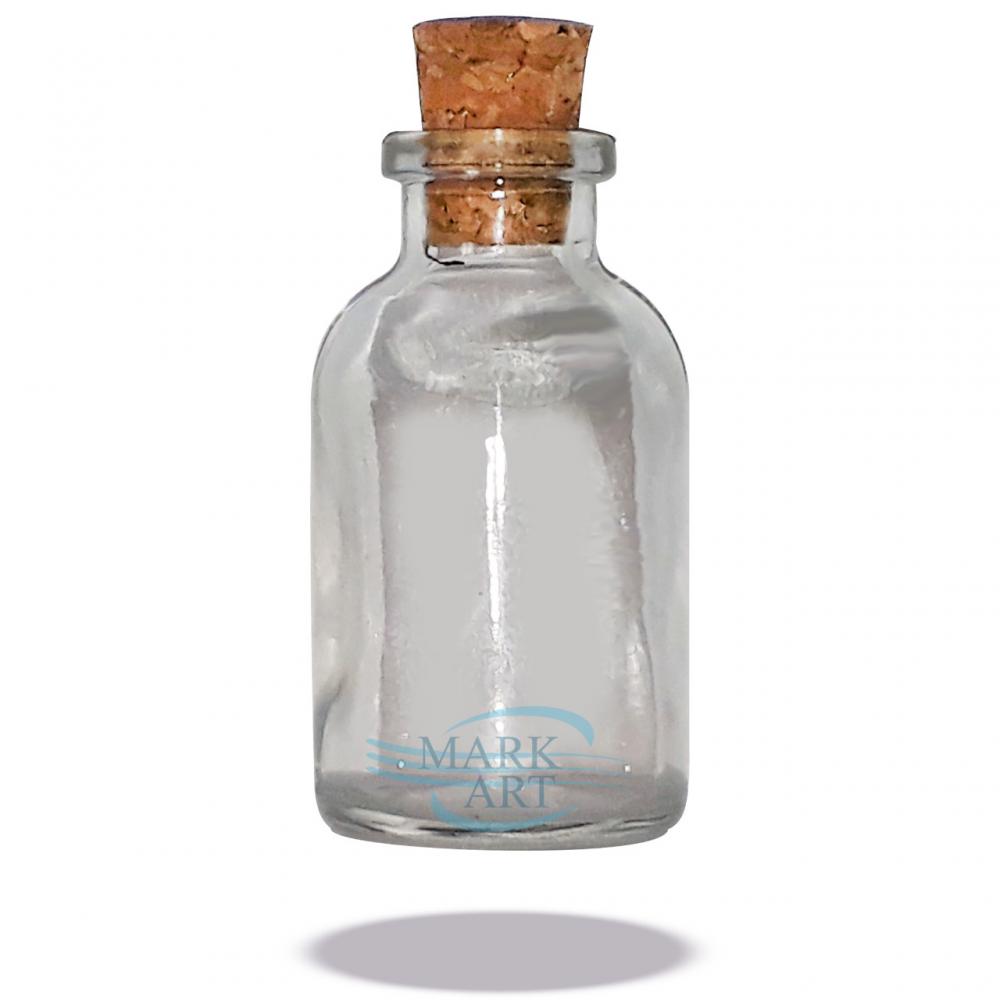 Pote de vidro 70ml coração com rolha