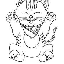 gatinho fofo desenho para colorir passo a passo