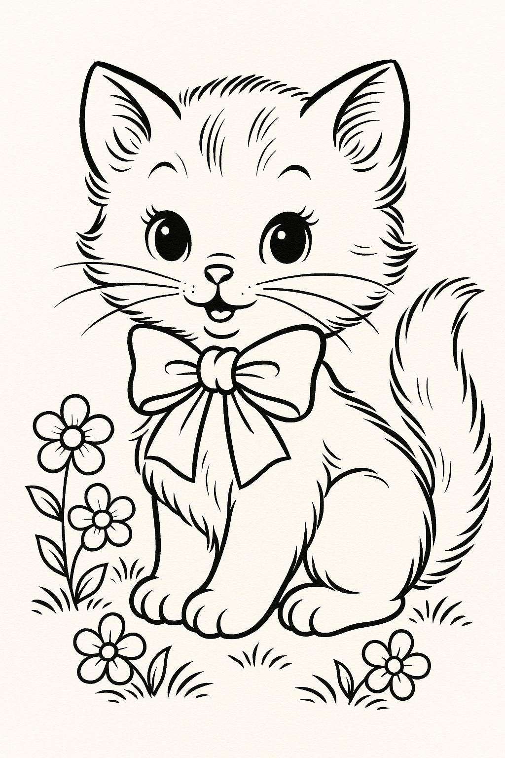gatinho fofo desenho para colorir no pinterest