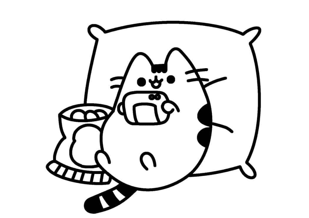 gatinho fofo desenho para colorir fácil