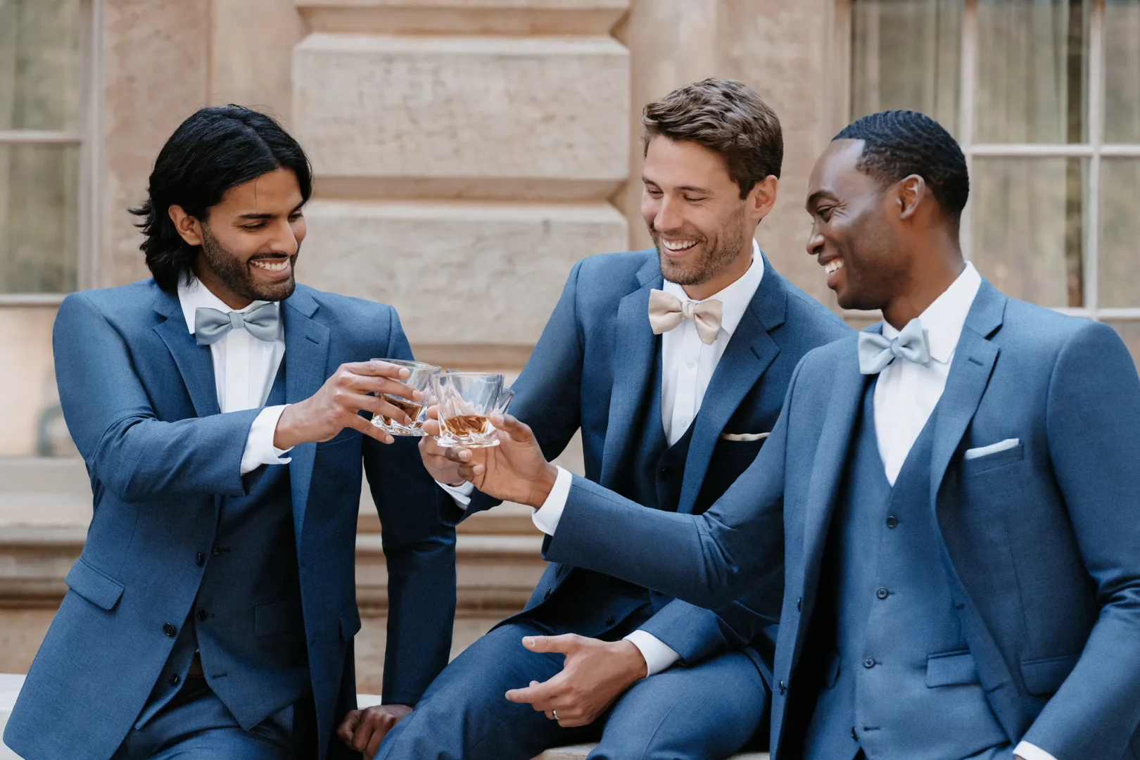 gravata de casamento slim marrom