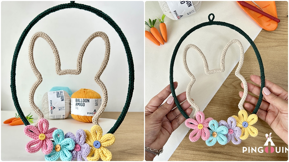 Como Fazer Coelhinhos de Feltro para sua Guirlanda de Páscoa