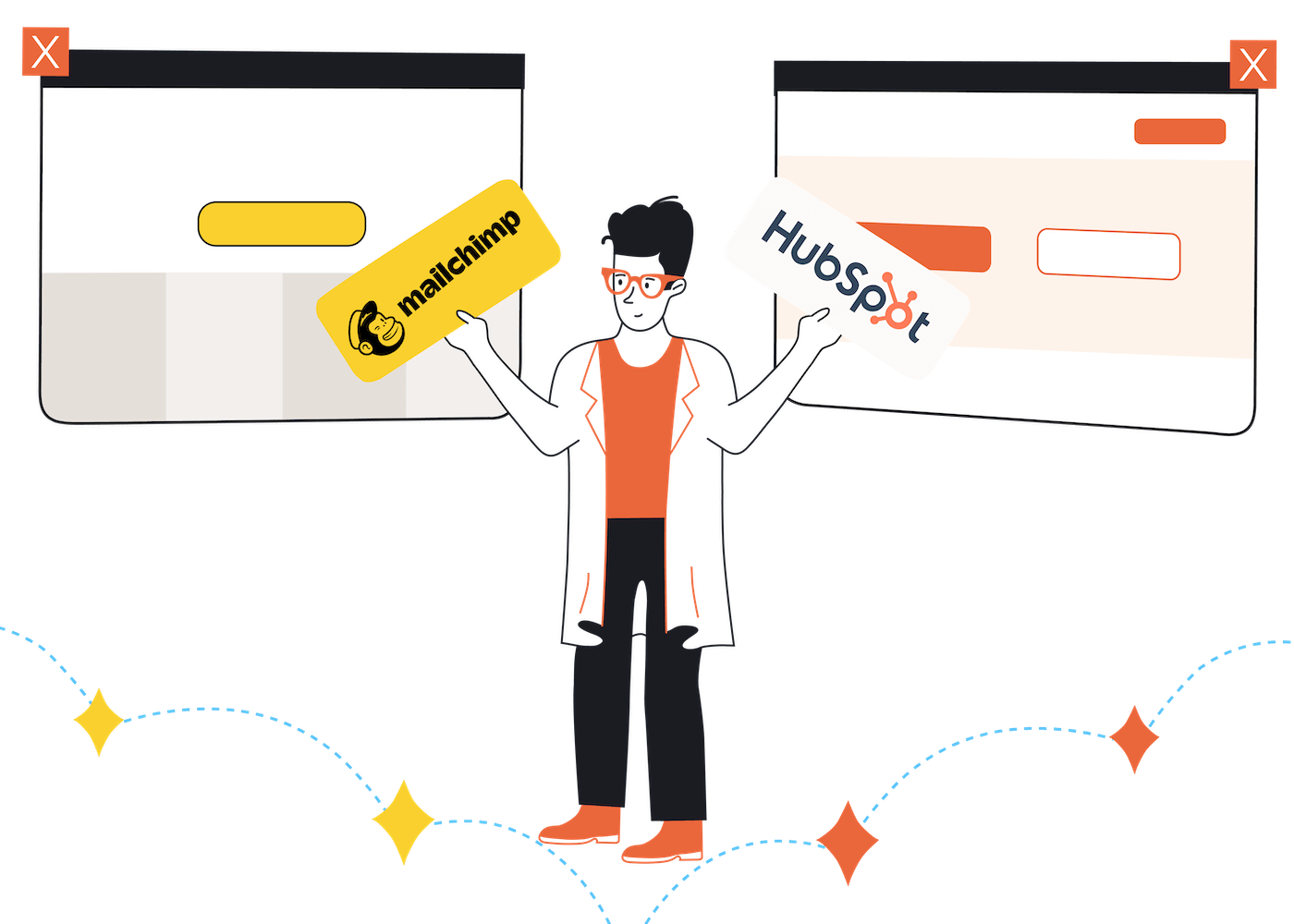 hubspot ou mailchimp qual melhor ia email