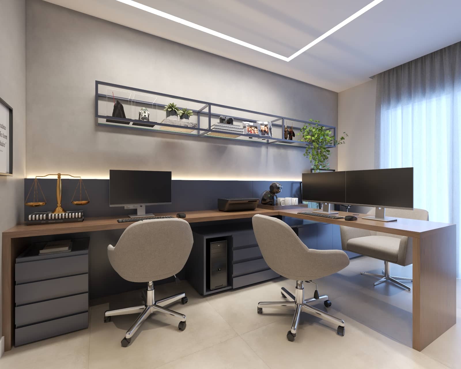 como decorar um escritório pequeno gastando pouco