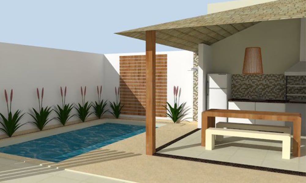 ideias criativas piscina pequena quintal