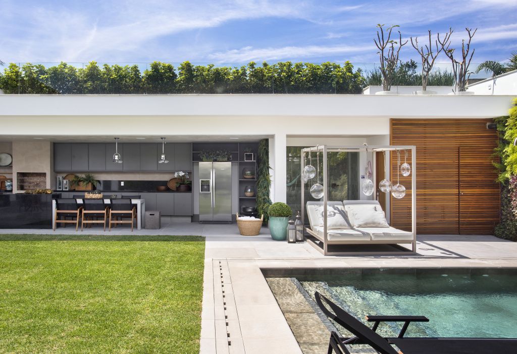 ideias de área de lazer com piscina pequena