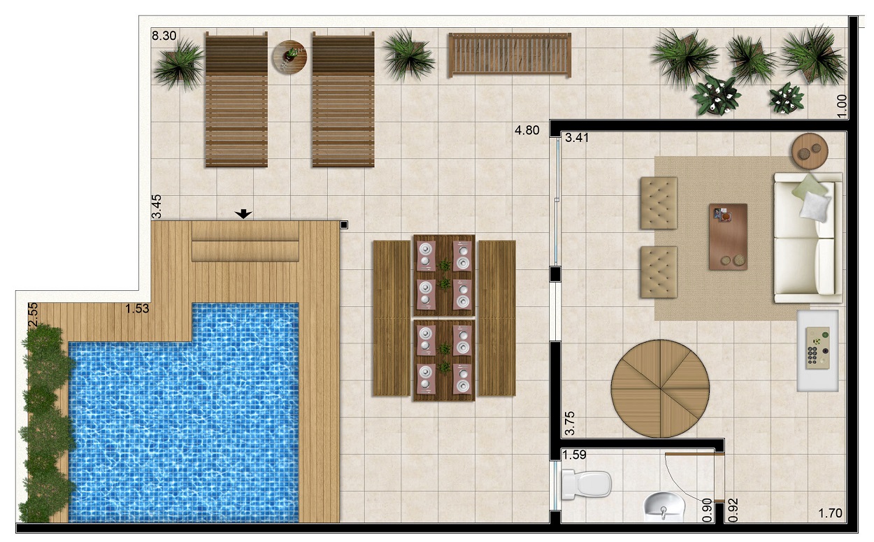 ideias criativas piscina pequena quintal