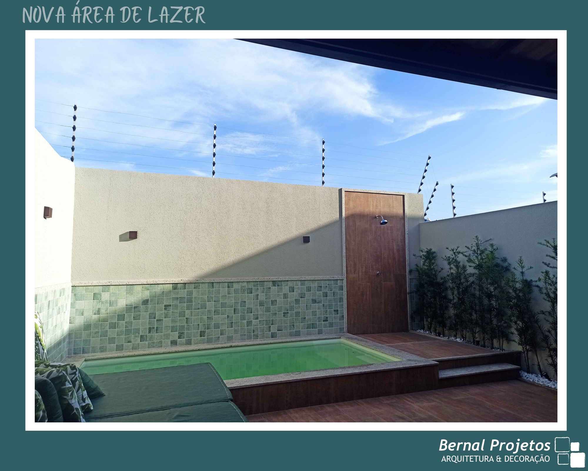 piscina de fibra vs piscina de alvenaria para espaços pequenos