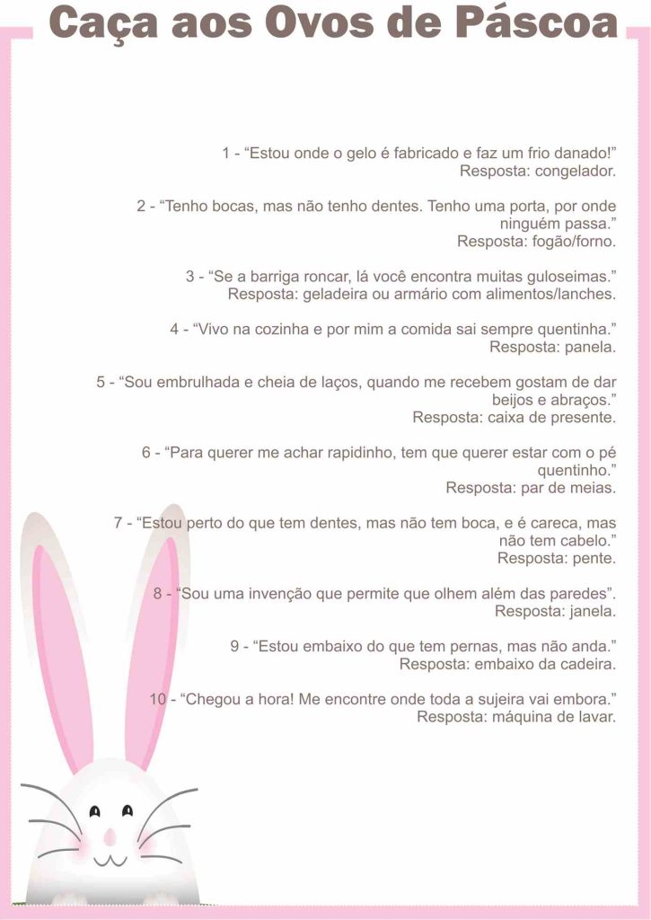 Pistas de Páscoa para Imprimir: Modelos Gratuitos para Crianças