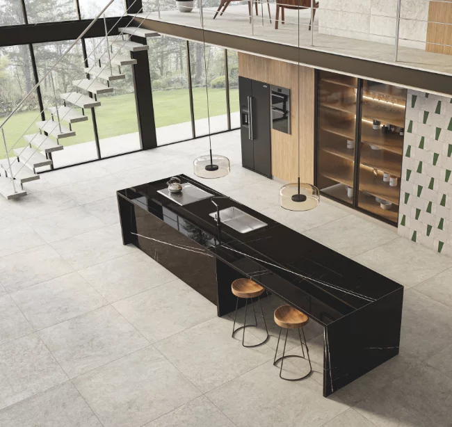 bancada de porcelanato antiderrapante para cozinha